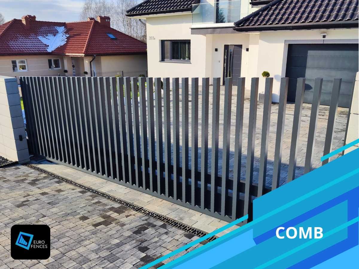 Ogrodzenie Aluminium EuroFences Polski producent - model Comb Standard