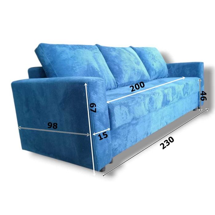 Sofa rozkładana BRUNO z pojemnikiem Kanapa funkcja spania 140x200