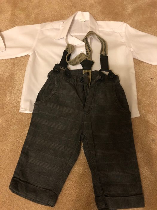 Ubranko do chrztu firmy Krasnal r. 74 + MEGA PAKA 100 szt. wyprawka