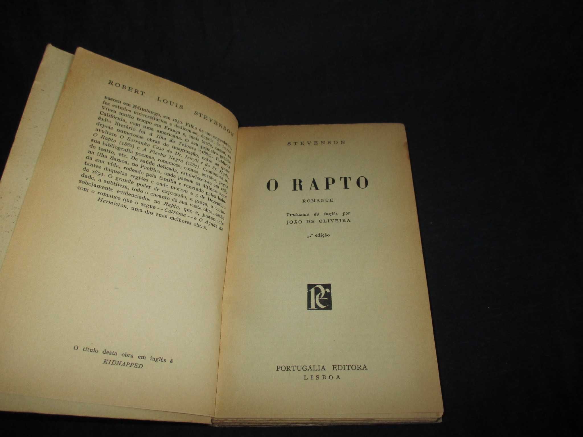 Livro O Rapto Robert Louis Stevenson