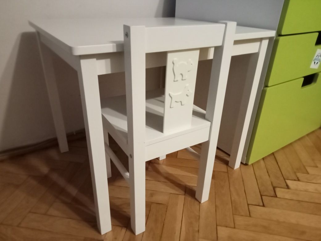 Stolik dziecięcy i krzesło KRITTER IKEA
