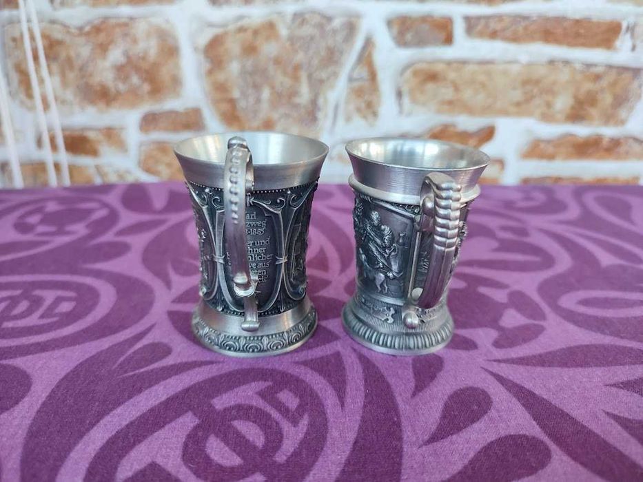 Вінтажні вироби з харчового олова. Чарки 40мл. Німеччина.