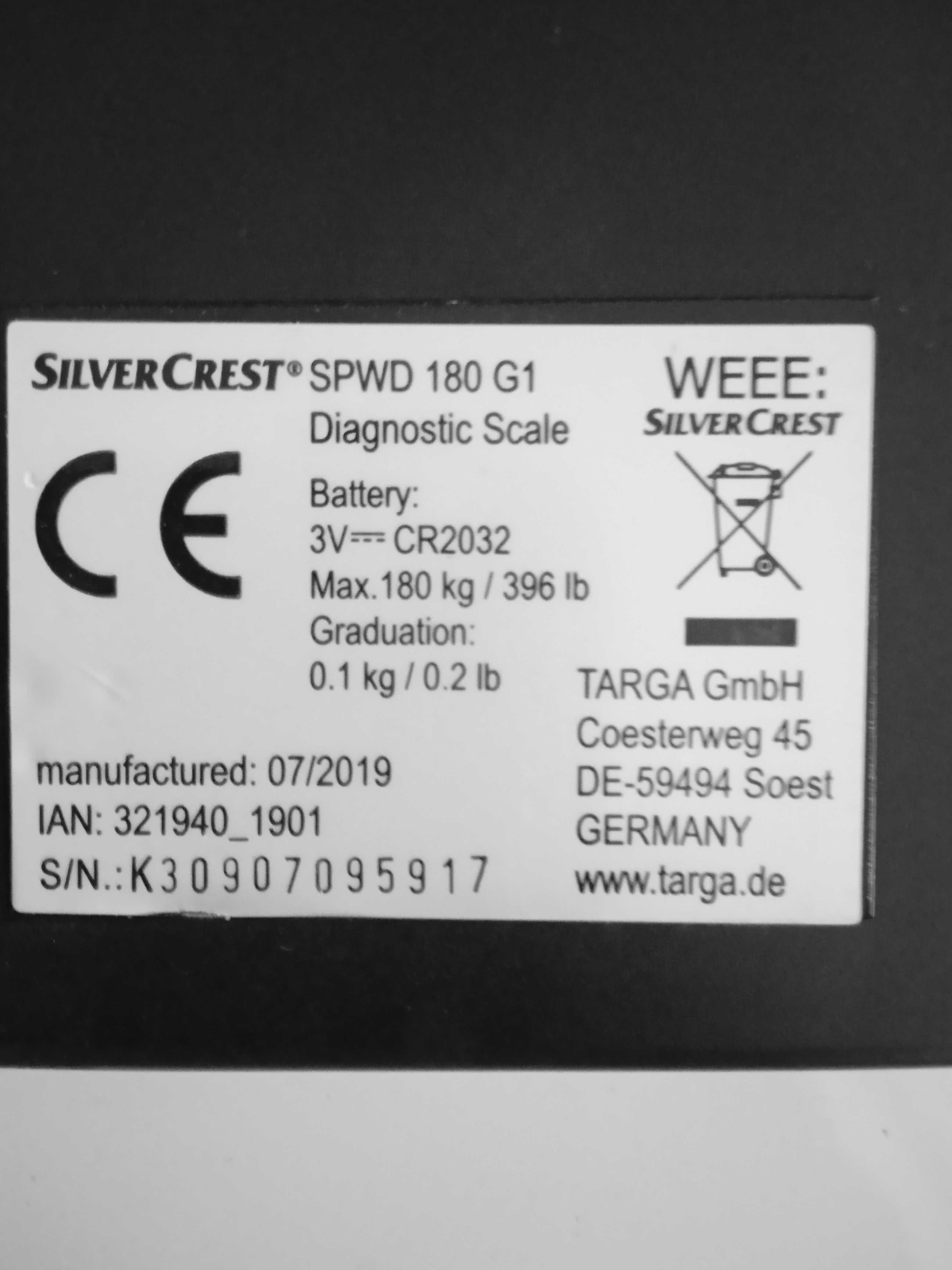 Waga łazienkowa SilverCrest