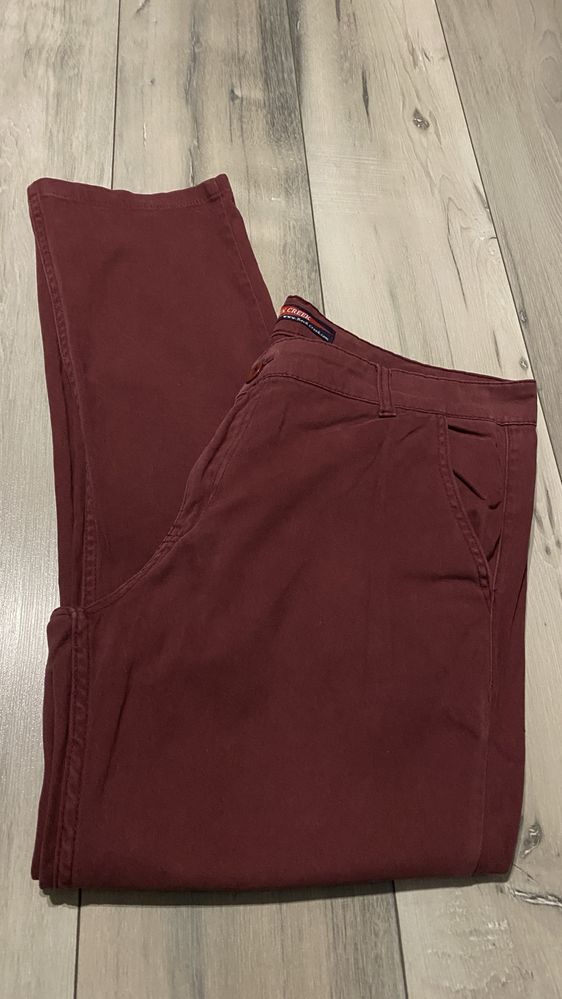 Spodnie ROCK CREEK W36 L32 chinosy męskie bordowe bawełna