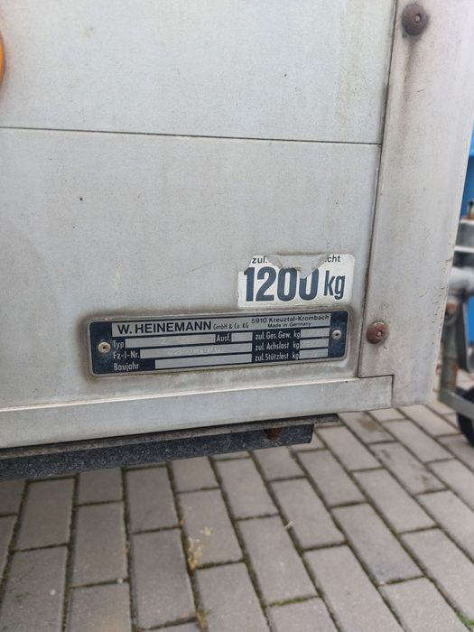 Przyczepka samochodowa Heineman 1200kg