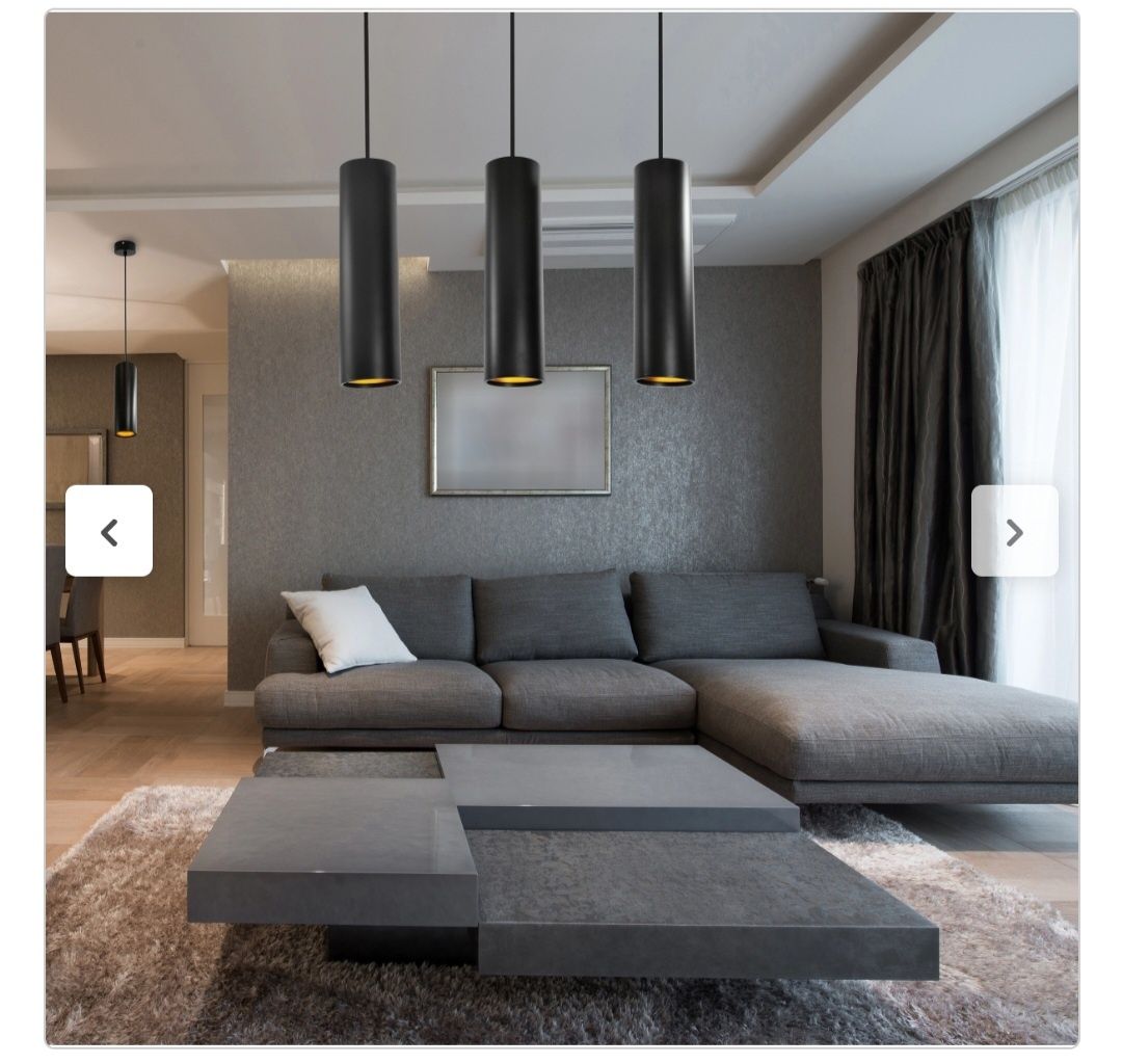 Lampa wisząca Lati czarna 3 x GU10 Il Mio