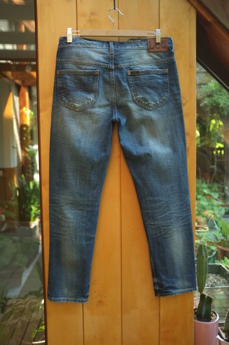 jeansy Lee Kuna Boyfriend W28 L33 z wysokim stanem washed denim