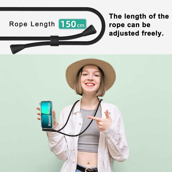 XCYYOO Xiaomi 13 Pro Etui + sznurek pasek torebka bezbarwne mocne