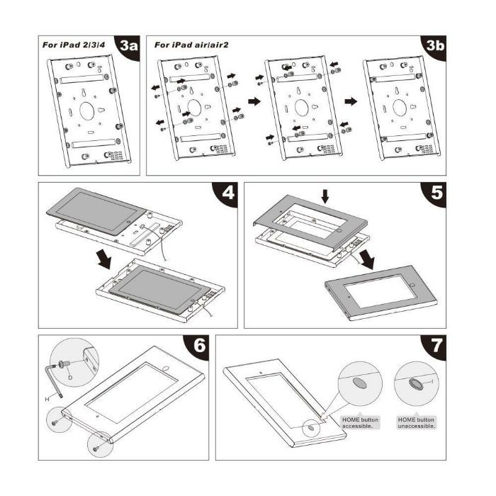 Moldura parede Ipad - Anti-Theft Mount wall