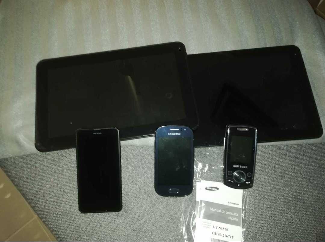 1nokia 2Samsung 2tablets para peças
