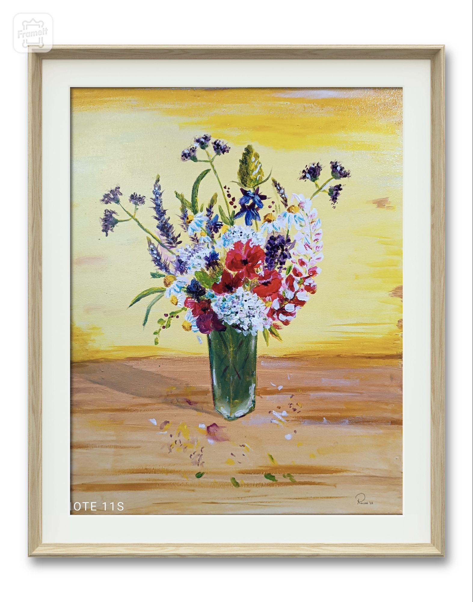 Obraz akrylowy bukiet kwiatow prezent na dzien babci