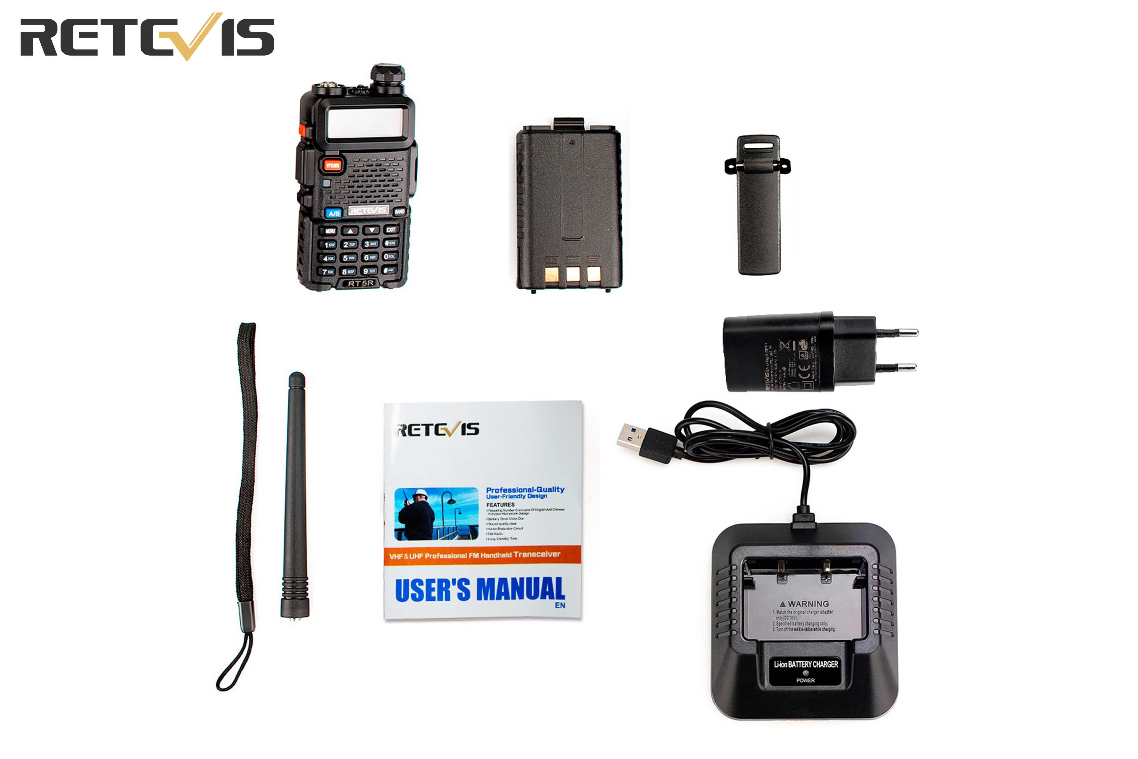 Rádio Retévis RT5R banda Dupla VHF UHF 5wats