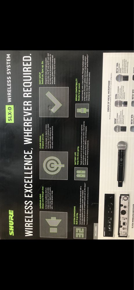SHURE SLXD24E/B58-G59 mikrofon  BETA 58 bezprzewodowy wireless SLX-D