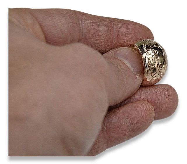 Radziecki 14k 585 złoty Rosyjski pierścionek z różowego złota vrn007