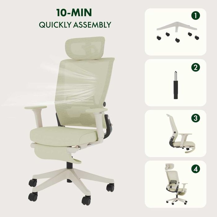 Nowe krzesło ergonomiczne / fotel biurowy / FlexiSpot BS5 !K425!