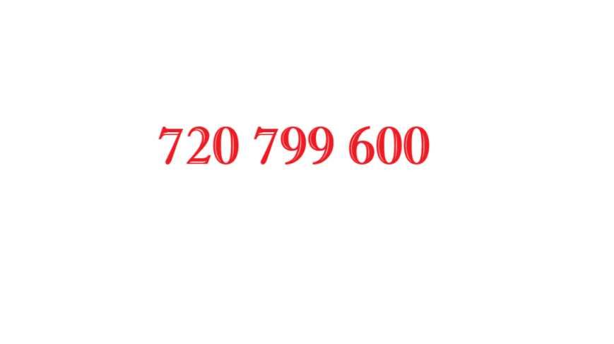 złoty numer 720.799.600