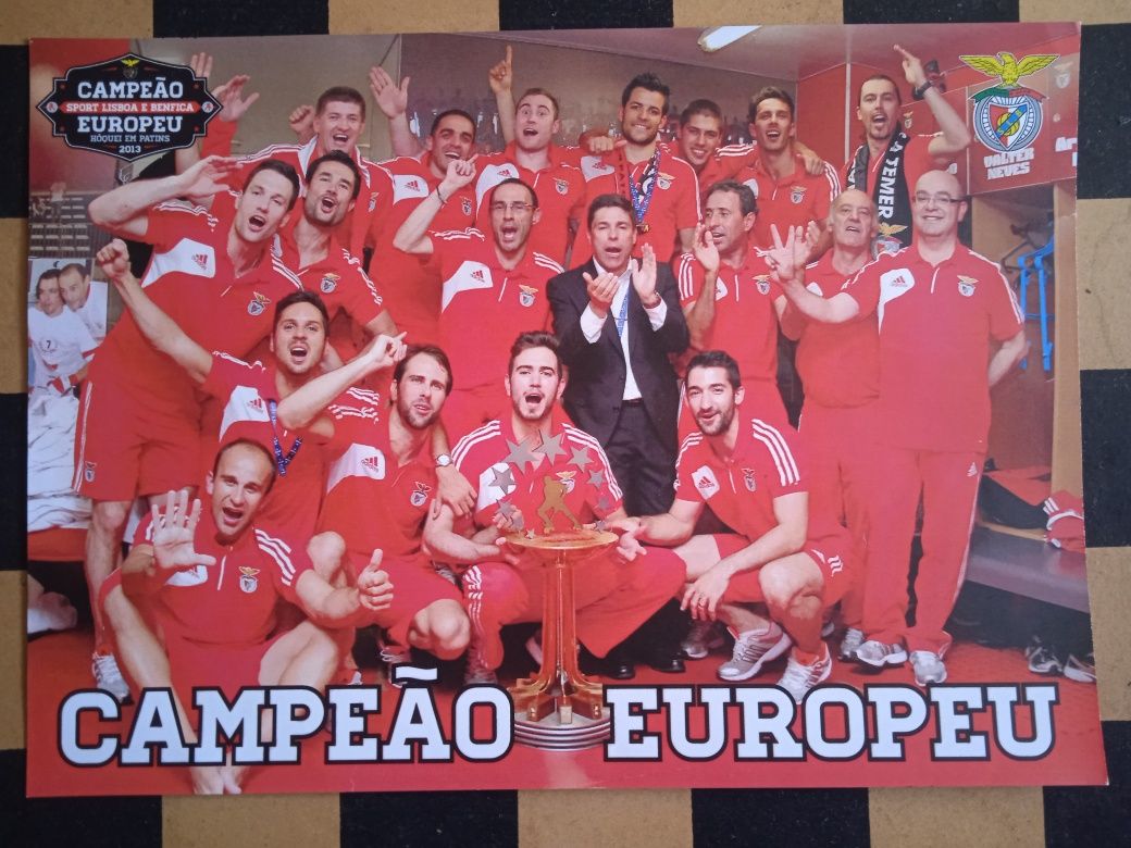 Benfica postais e foto com autógrafos