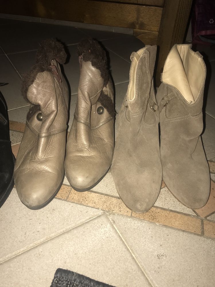 Botins Tam 33, 35, 36 cabedal Massimo Dutti etc