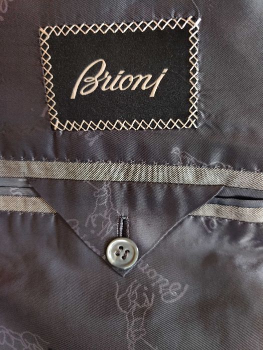 Brioni костюм классический мужской ручной работы (Светло-серый) 3