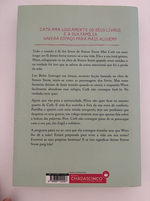 Livro “Fangirl” Rainbow Rowell