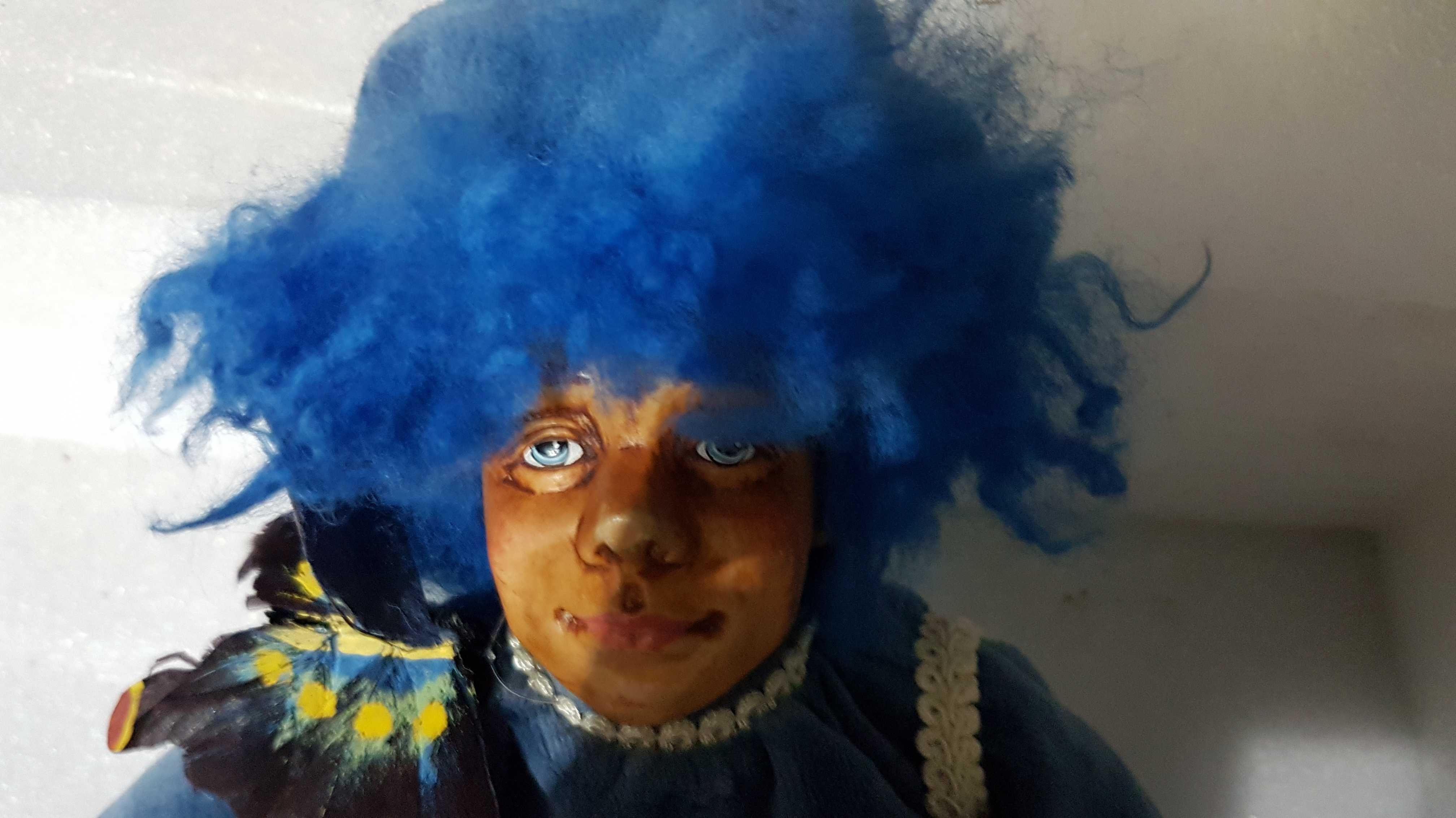 Kolekcjonerski pajacyk klaun niebieski KASMA