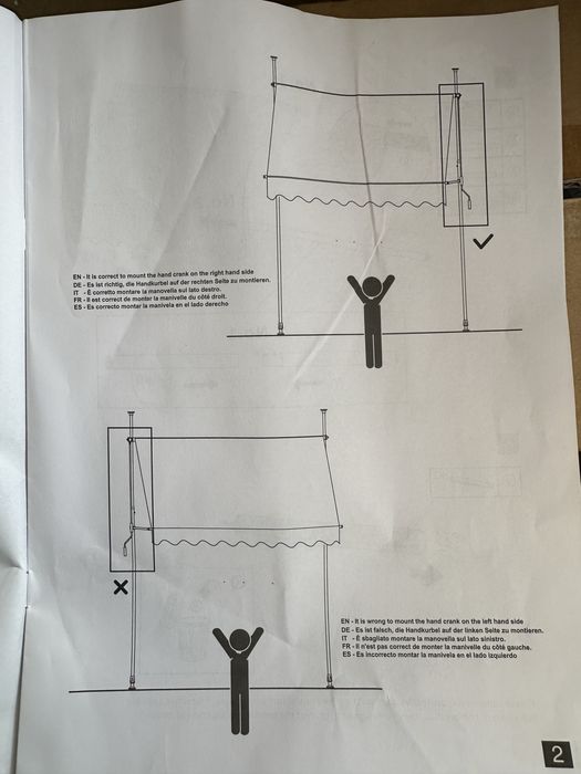 Навіс-маркіза 2 м / 2,5 м для авто, кемпінгу, яхти