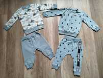 Komplet 2x zestaw bluza i spodnie, dres, Łobuziak, rozmiar 74