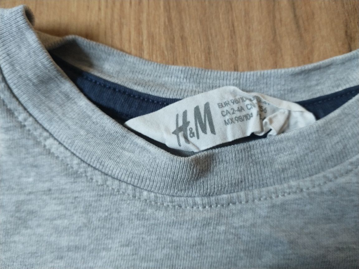 Bluzka na długi rękaw dla chłopca rozm 98/104 firmy H&M