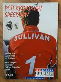 Żużel program PETERBOROUGH - COVENTRY 04.04.2003