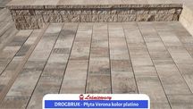 Kostka brukowa płyta tarasowa NOWOCZESNA Drogbruk-Verona kolor Platino