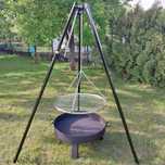 Komplet gril 80 cm ,ruszt kwasoodporny,loft kołowrotek
