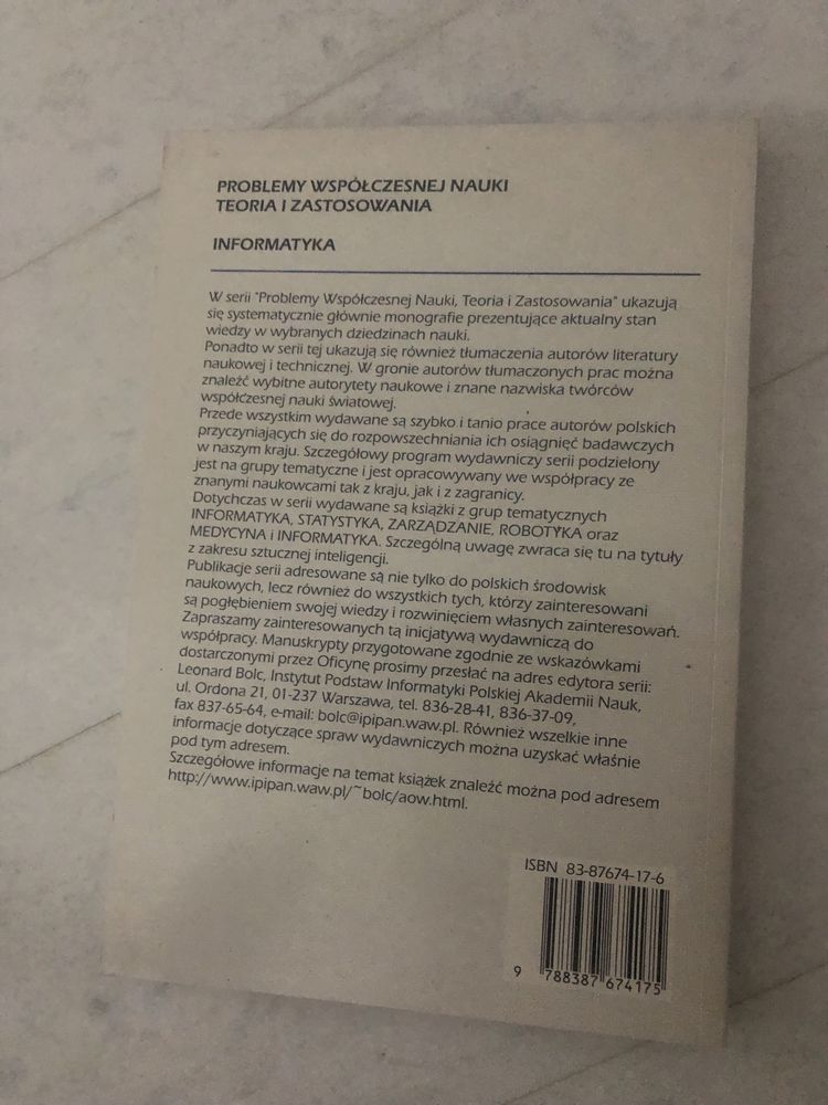Sieci neuronowe typu Hopfielda teoria J. Mańdziuk informatyka