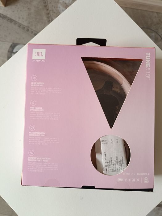 Fones JBL 510 BT - Cor de rosa