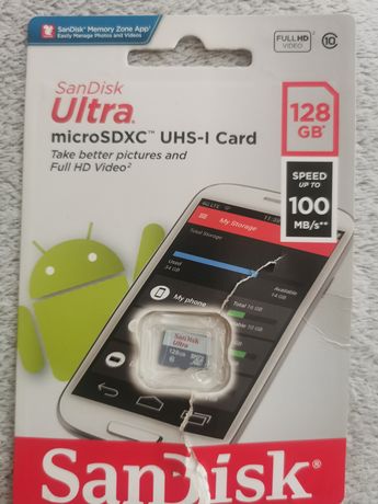 Karta pamięci SANDISK 128GB microSDXC Ultra 100MB/s A1 C10 UHS-I U1 SD