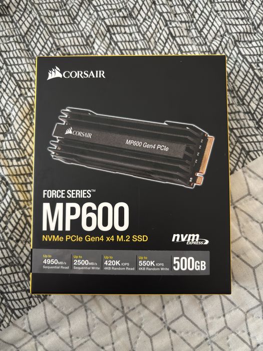 Dysk ssd m2 nvme corsair mp600 500gb z radiatorem