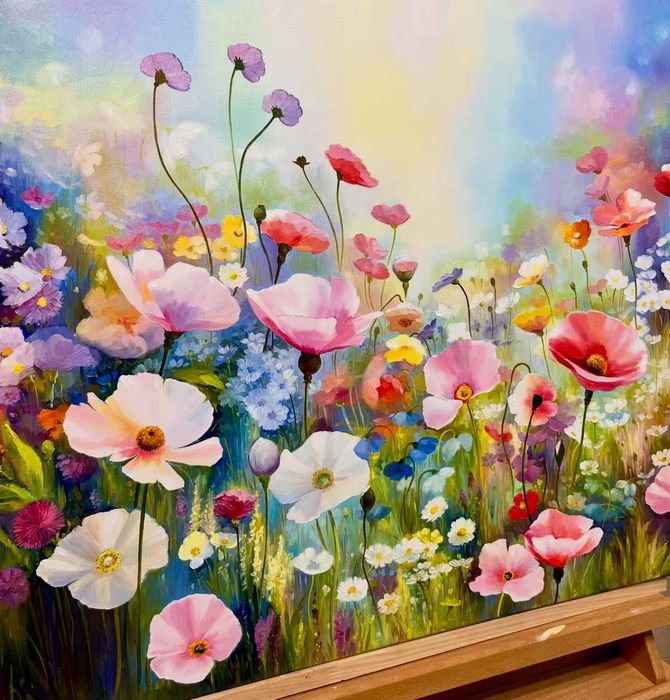 Картина Квіти Рослини | Олія на Полотні | 60х80 см | Живопис