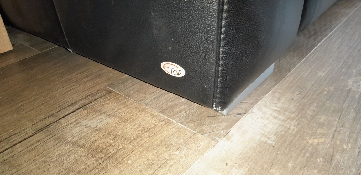 Etap Sofa narożnik skóra kolor czarny