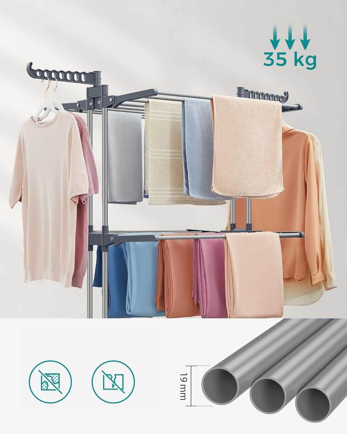 Nowa suszarka na pranie / stojak na ubrania / wieszak /SONGMICS !6727!