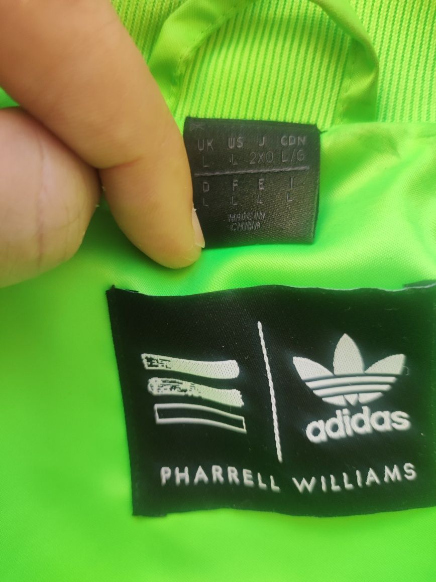 Adidas Originals x Pharrell Williams Jacket S Verde Néon Lima Bomber