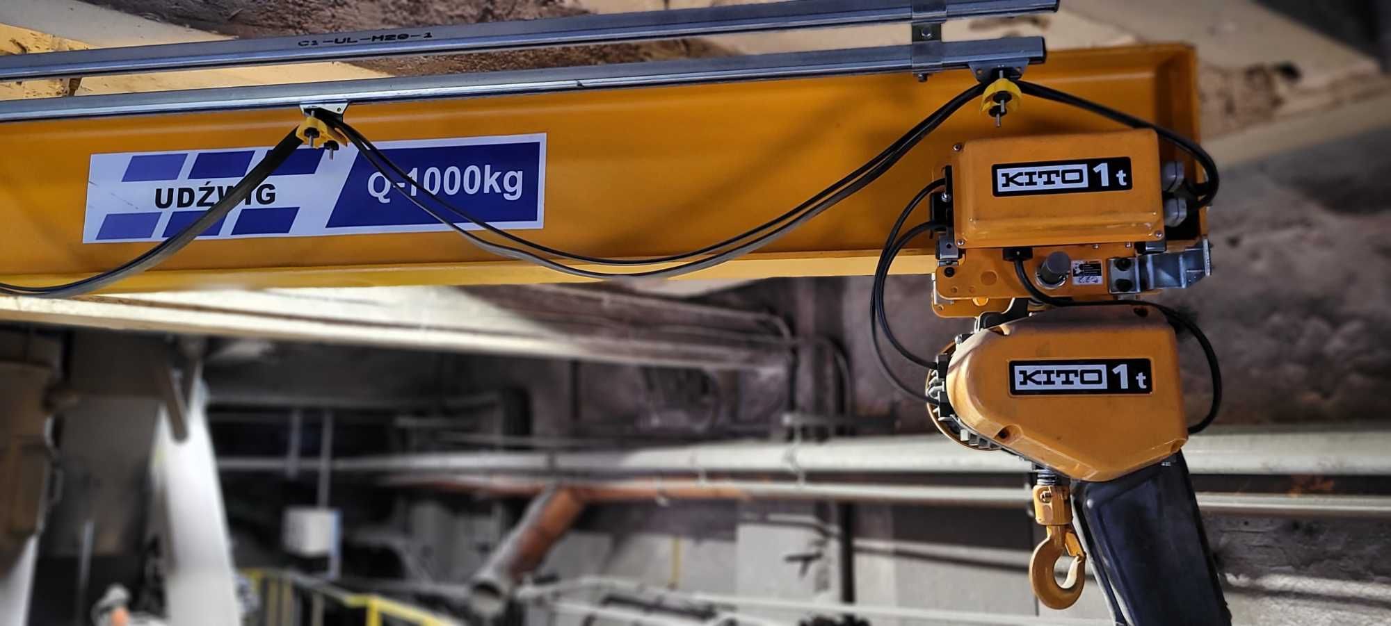 Żurawik słupowy 1000kg 1T elektryk nowy Leasing wersja Premium