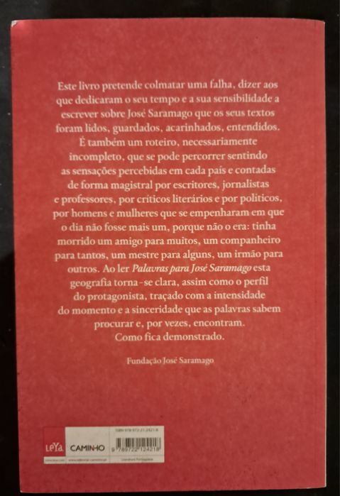 Livro "Palavras para José Saramago" PORTES GRÁTIS.