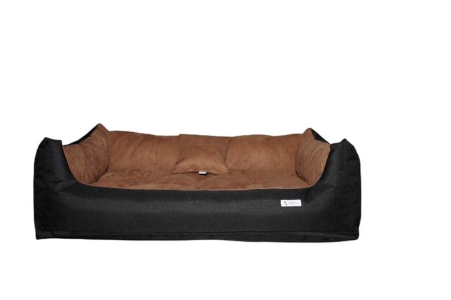 Brązowe legowisko dla psa posłanie kanapa miękkie łóżko