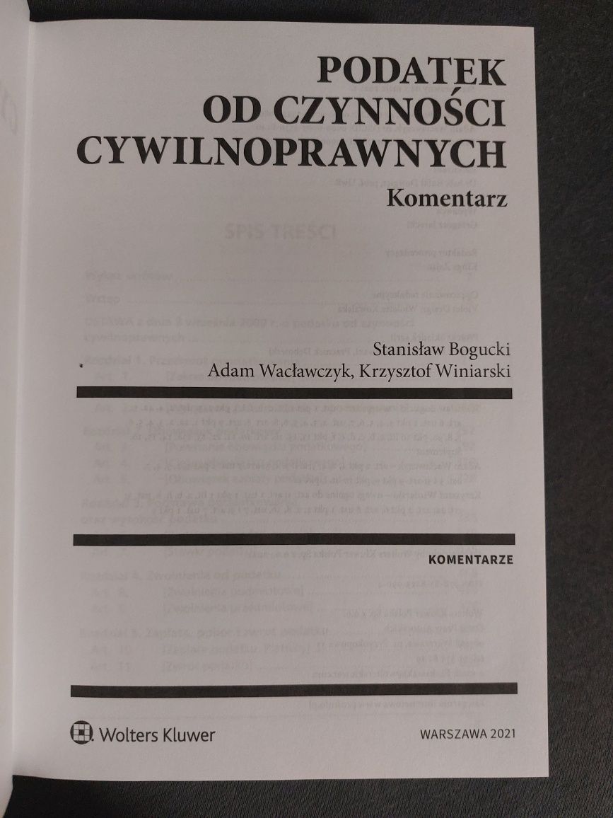 Podatek od czynności cywilnoprawnych komentarz 2021