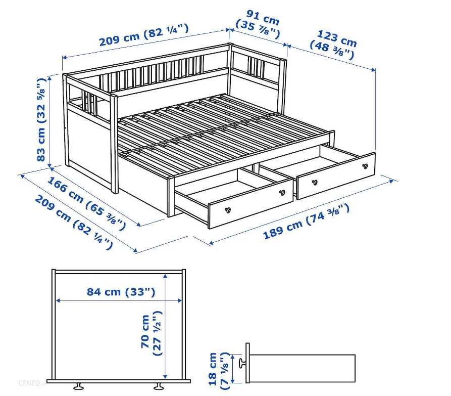 IKEA Hemnes Leżanka (Sosna)