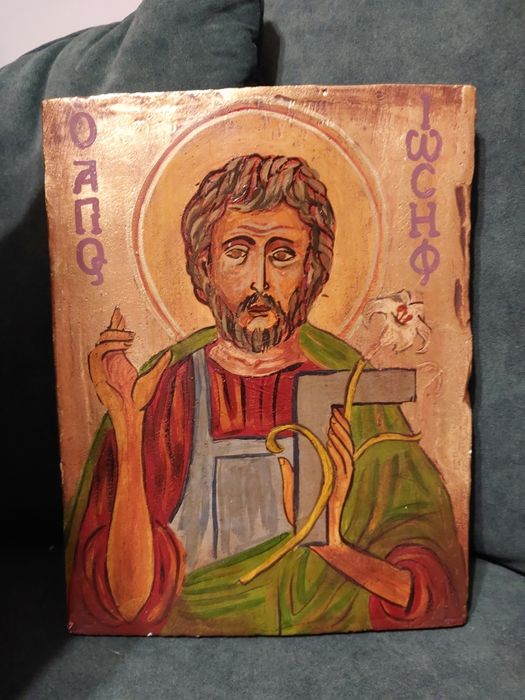 Obraz malowany na drewnie Ikona