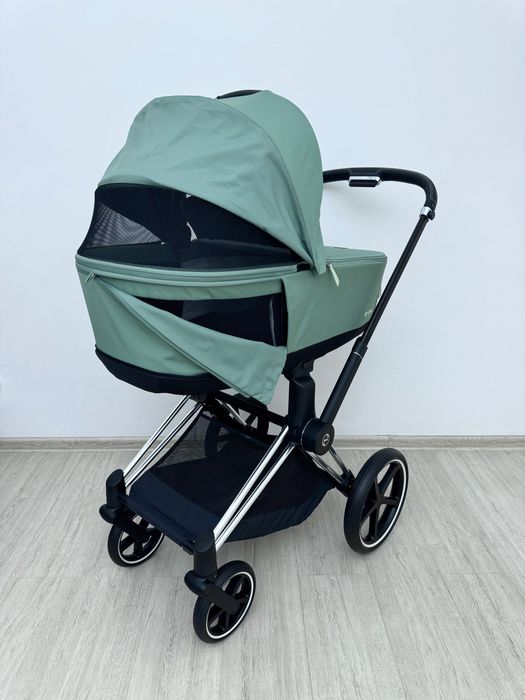 Cybex Priam 4.0 Chrome&Leaf Green коляска Сайбекс люлька та шасі