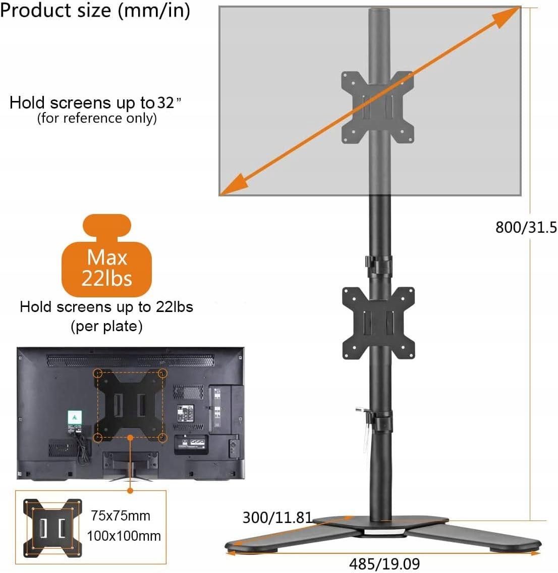 Uchwyt Bracwiser do Monitora 13-32", Obrót, Regulacja, VESA MD7821