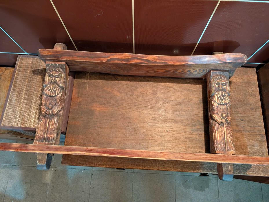 Stara rzeźbiona półka - antyk