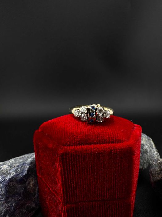 Złoty Pierścionek Wykładany Cyrkoniami | JAK NOWY | 585 | 3.40g