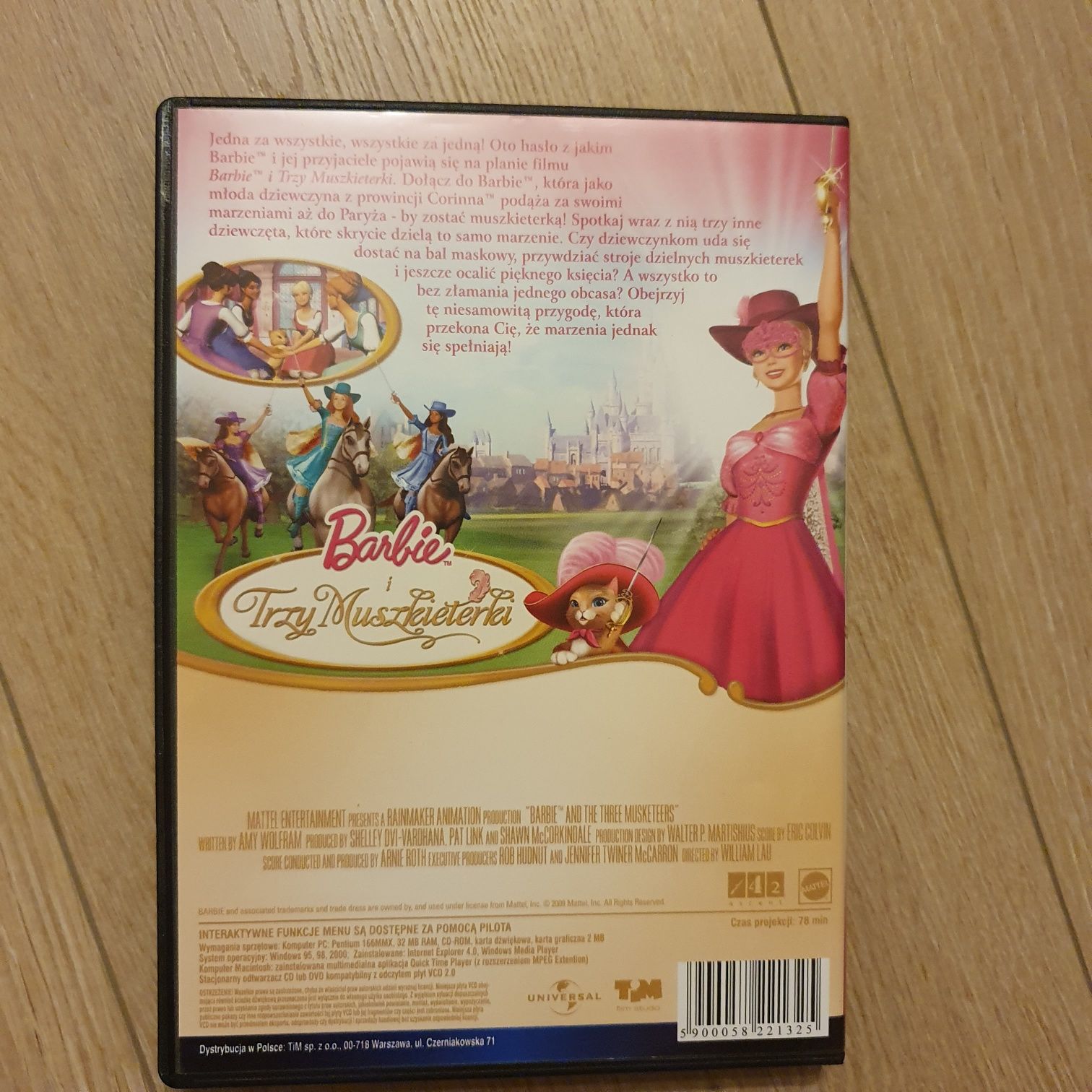 Barbie Trzy Muszkieterki film DVD